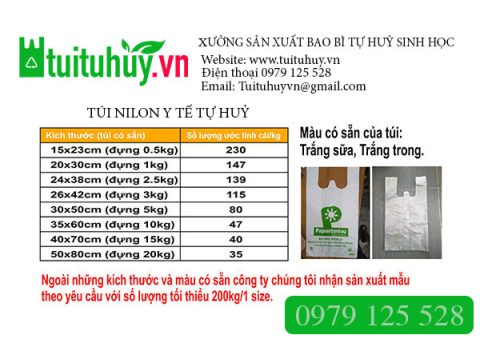 Túi nilon y tế tự huỷ